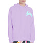 Italian Purple Cotton Hooded Sweatshirt