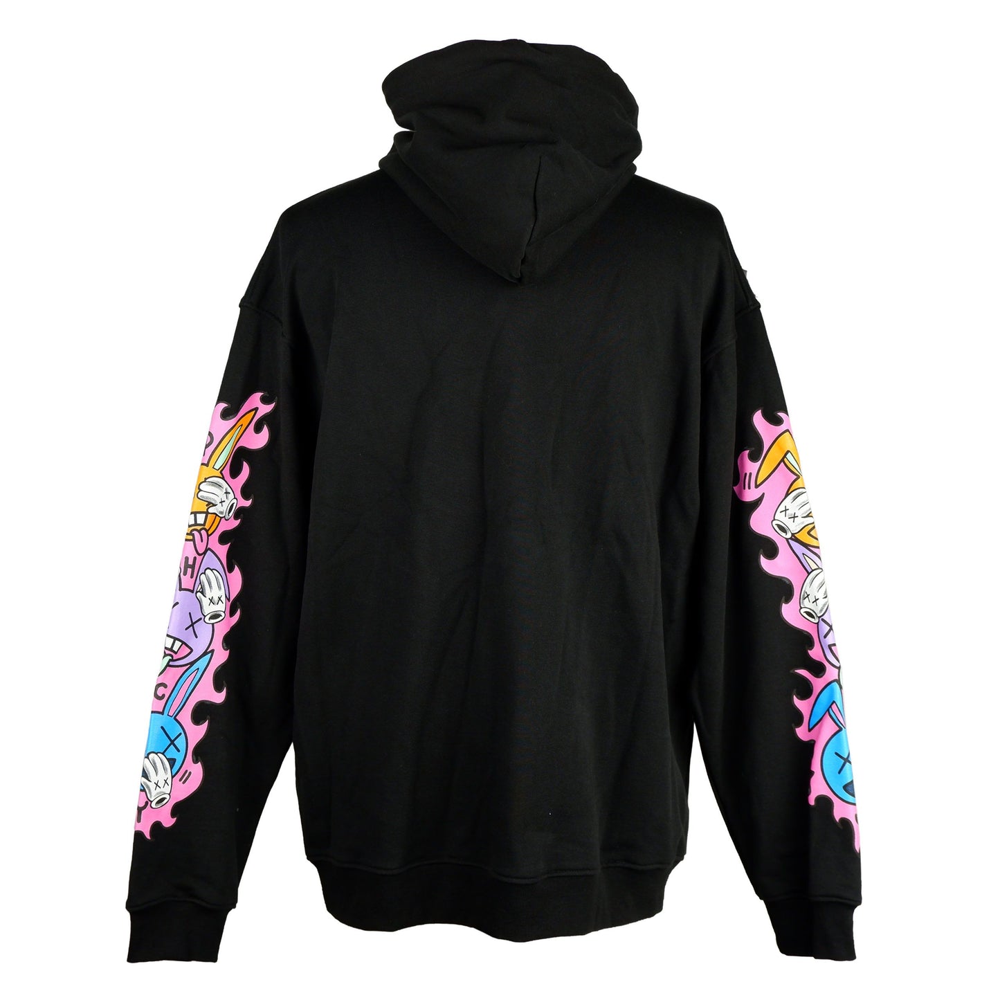 Graphic Sleeve Cotton Hoodie with Logo