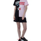 Chic Two-Tone Cotton Tee for Stylish Women