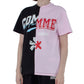 Chic Two-Tone Cotton Tee for Stylish Women