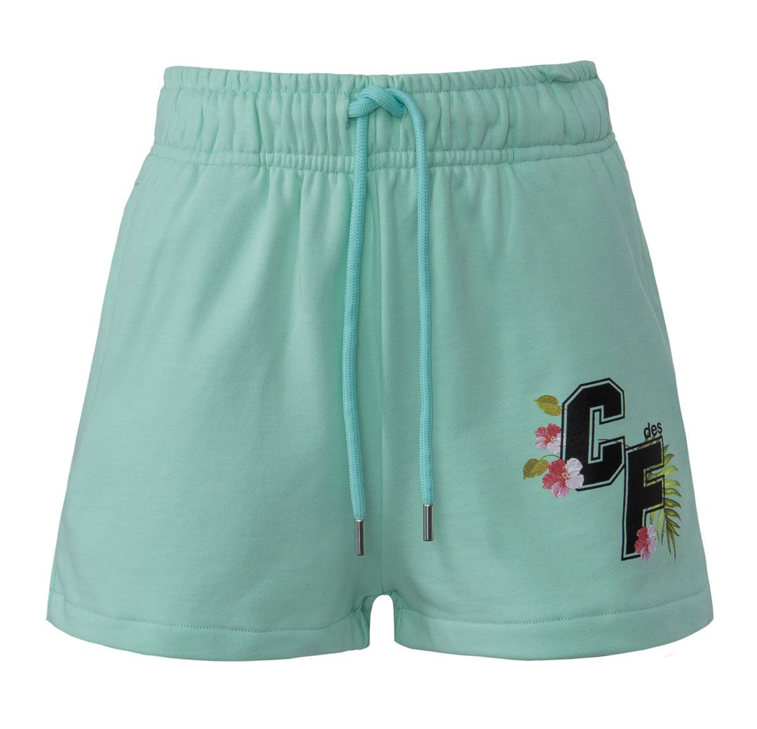 Chic Urban Stretch Shorts with Logo