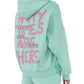 Green Logo-Print Cotton Hoodie with Maxi Pocket