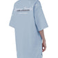 Elegant Cotton T-Shirt Dress in Light Blue