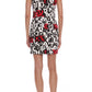 Chic Monochrome Dress with Red Accent