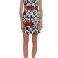 Chic Monochrome Dress with Red Accent