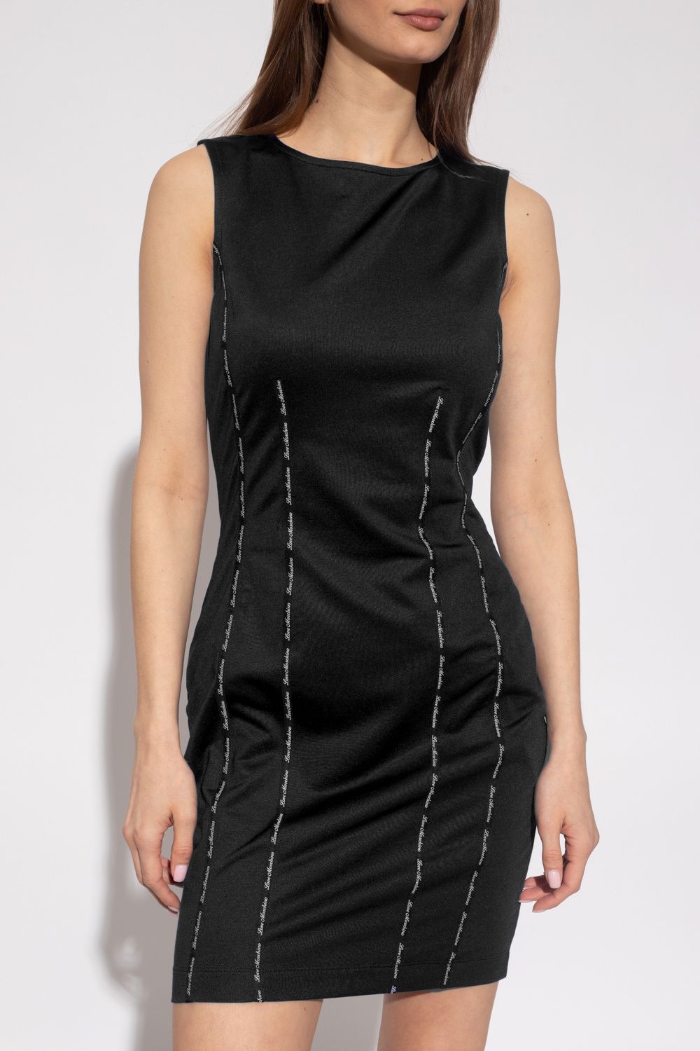 Chic Black Logo Detail Dress