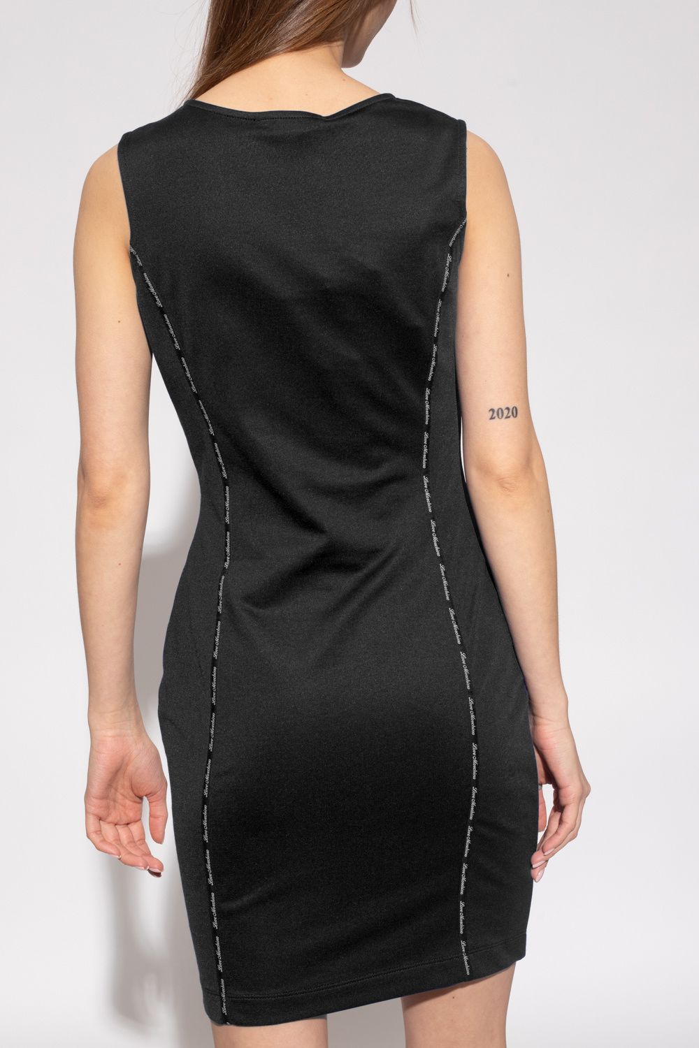 Chic Black Logo Detail Dress