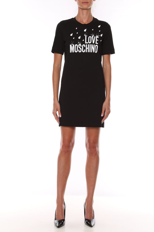 Embossed Logo Cotton T-Shirt Dress