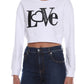 Chic Embossed Logo Cotton Sweatshirt
