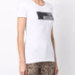 Glitter Logo Cotton Tee in White