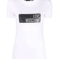 Glitter Logo Cotton Tee in White