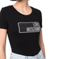 Glitter Logo Cotton Tee in Black