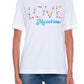 Beaded Logo Embroidered Cotton Tee