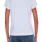 Chic Graphic Cotton Tee with Embossed Detail