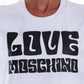 Chic Logo Print Cotton T-Shirt Dress