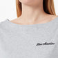 Chic Embroidered Heart Logo Cotton Tee