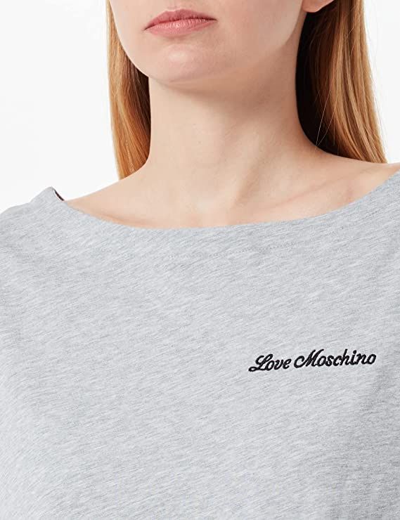 Chic Embroidered Heart Logo Cotton Tee