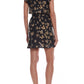 Chic Butterfly Motif Short-Sleeved Dress