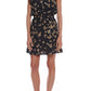 Chic Butterfly Motif Short-Sleeved Dress
