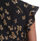 Chic Butterfly Motif Short-Sleeved Dress
