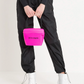 Electric Pink Padlock Statement Bag with Strap
