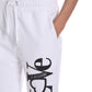 Embossed Logo Cotton Sweatpants - Crisp White