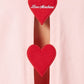 Chic Pink Logo Tee with Back Heart Details