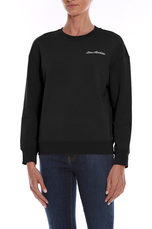 Chic Embroidered Logo Crewneck Sweatshirt