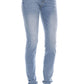 Chic Glitter-Logo Washed Jeans