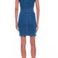 Chic Sleeveless Denim Dress with Beaded Logo