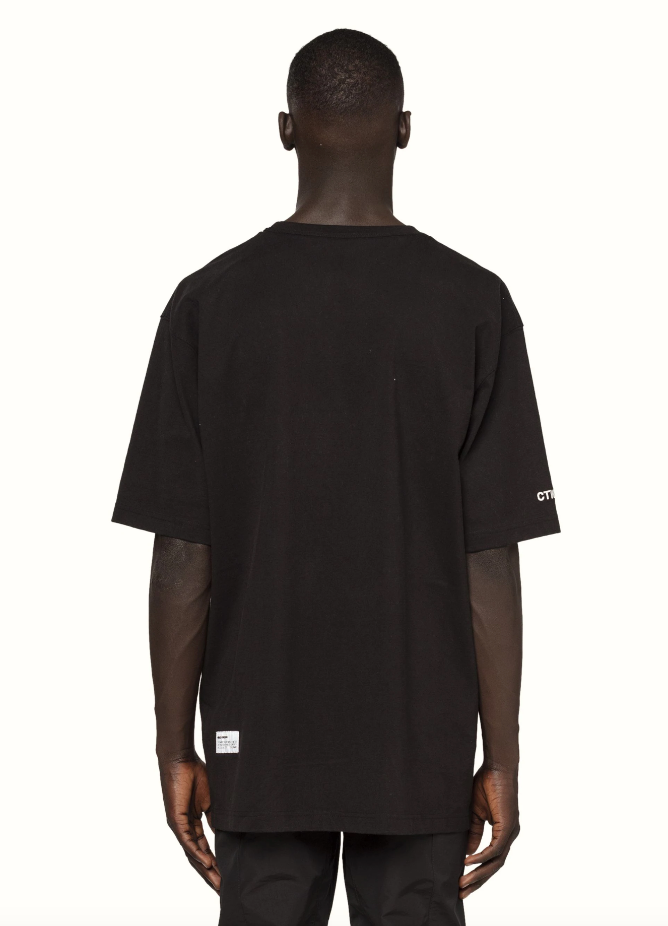 Sleek Black Cotton Tee with Upscale Comfort