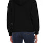 Embroidered Heart Sleeve Hooded Sweatshirt