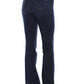 Elegant Dark Blue Bell-Bottom Jeans