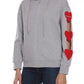 Chic Embroidered Heart Cotton Hoodie