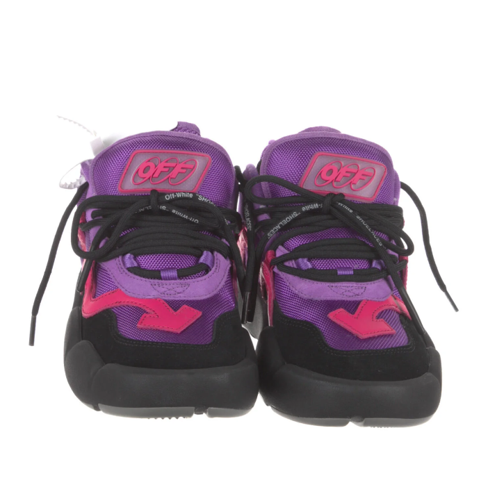 Purple Hued Technical Fabric Sneakers