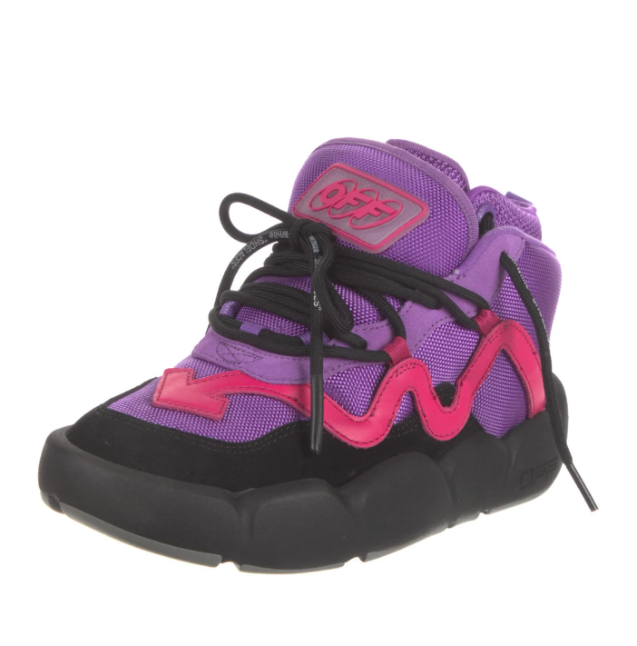 Purple Hued Technical Fabric Sneakers