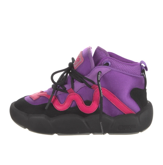 Purple Hued Technical Fabric Sneakers