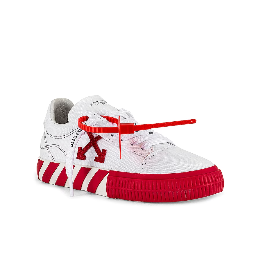 Canvas Sneakers with Suede Logo and Striped Sole