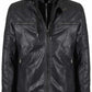 Sleek Hooded Faux Leather Jacket