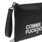 Chic Black Polyester Pochette with Dust Bag