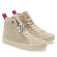 Beige Suede High-Top Sneakers
