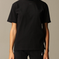 Chic Black Cotton Tee - Italian Craftsmanship