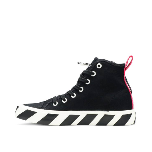 High-Top Cotton Canvas Sneakers with Suede Logo