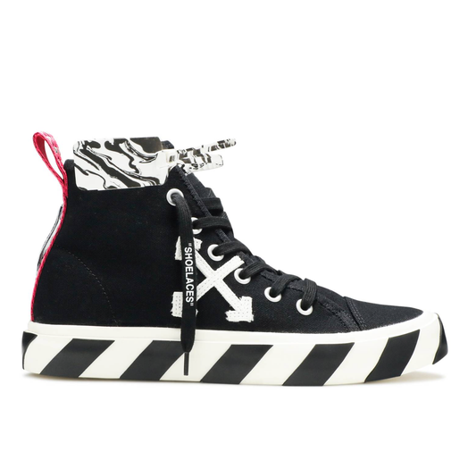 High-Top Cotton Canvas Sneakers with Suede Logo