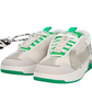 Sleek Grey Suede Sneakers with Vibrant Accents