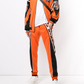 Silk-Detailed Designer Pants in Vibrant Orange