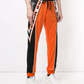 Silk-Detailed Designer Pants in Vibrant Orange