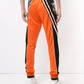 Silk-Detailed Designer Pants in Vibrant Orange