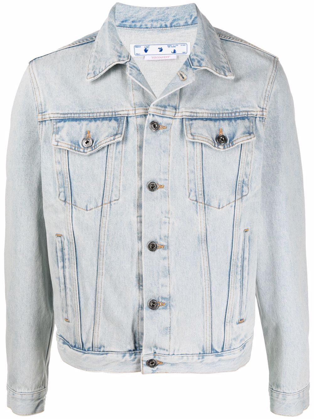 Iconic Printed Light Blue Denim Jacket