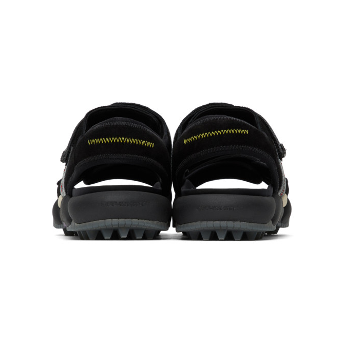 Elegant Trekking Sandals in Black with Suede Accents